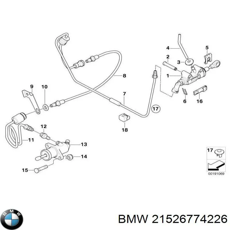 Mangueira de embraiagem BMW 5  E61