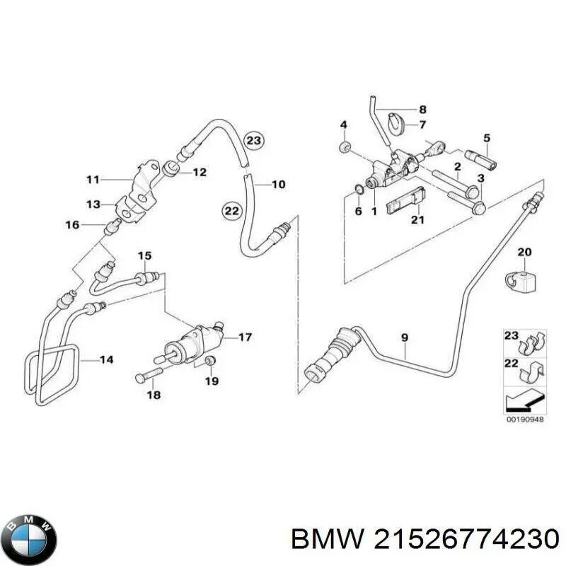 Купить 21526774230 BMW Шланг тормозной задний правый