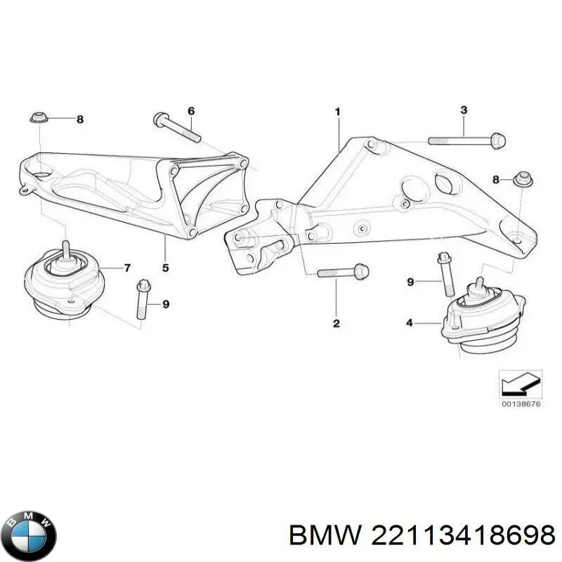 Купить 22113418698 BMW 