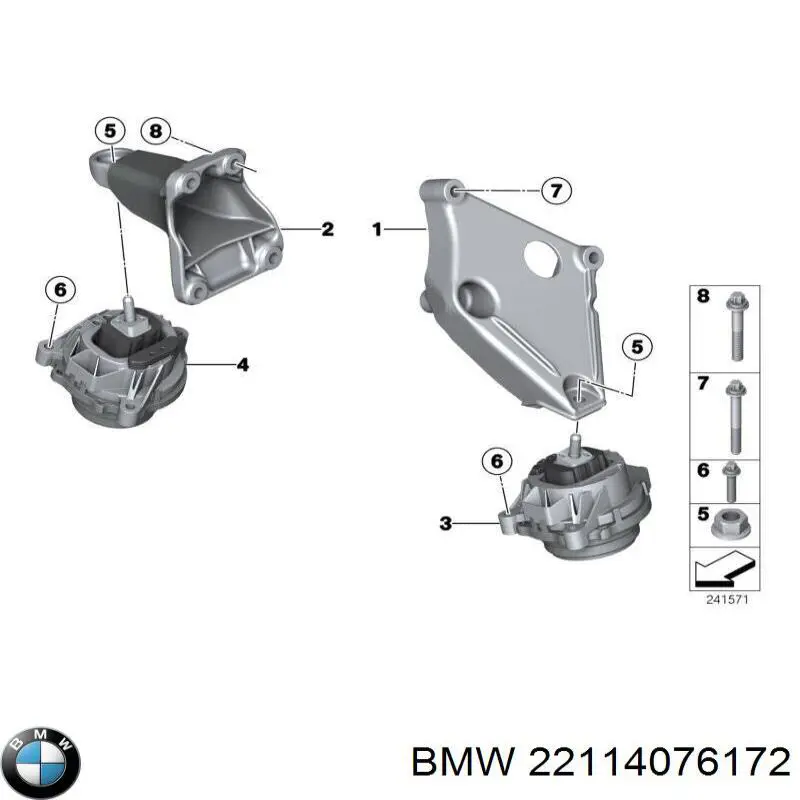 B1911149 Bogap coxim (suporte direito de motor)