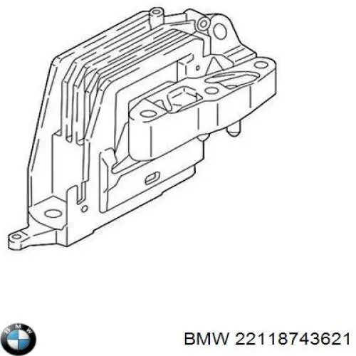 22118743621 BMW подушка (опора двигателя правая)