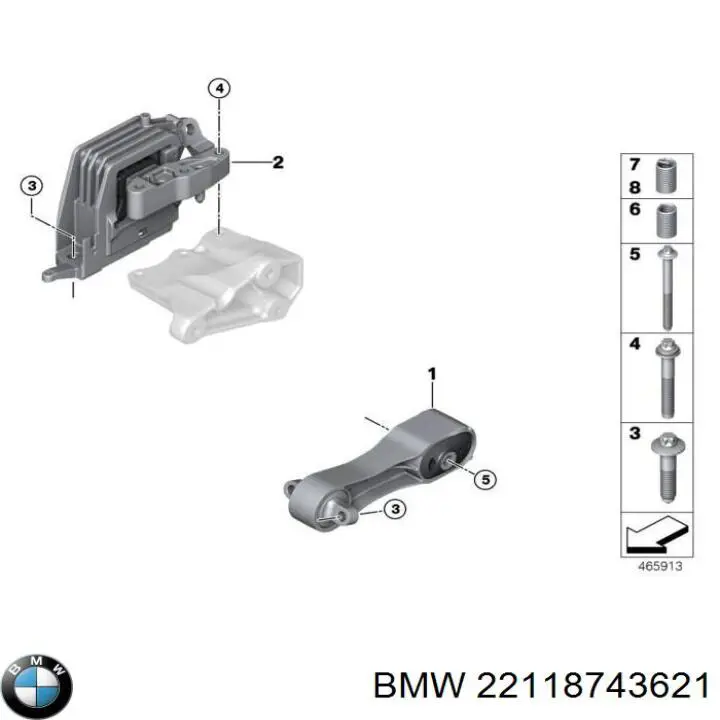 Правая подушка двигателя 22118743621 BMW