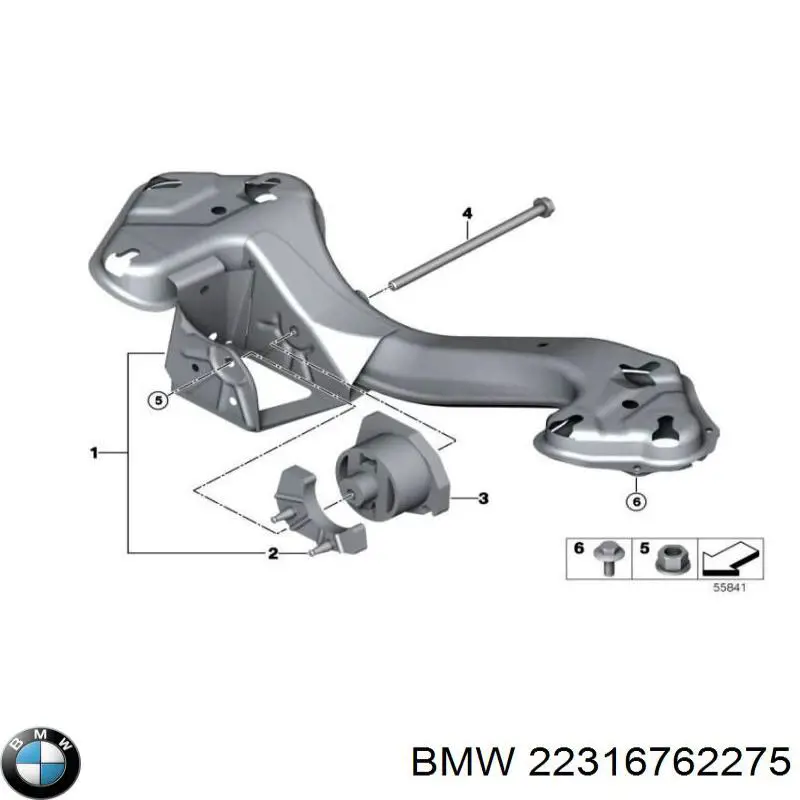 22316762275 BMW Балка крепления коробки передач