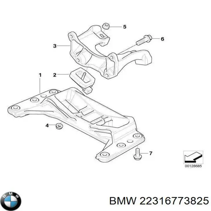 Подушка коробки передач BMW 22316773825 цена, от 29.89 USD