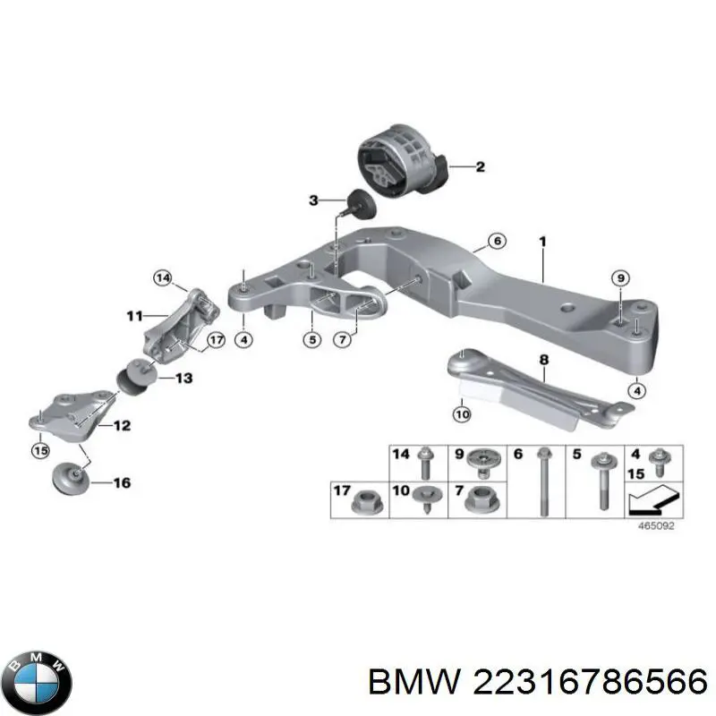 Подушка коробки передач Kautek BMTM019 цена, от 17.39 USD