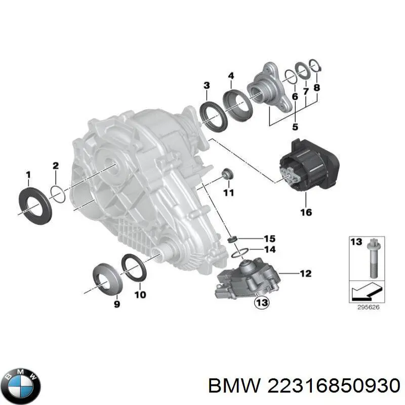 22316850930 BMW подушка трансмиссии (опора коробки передач задняя)