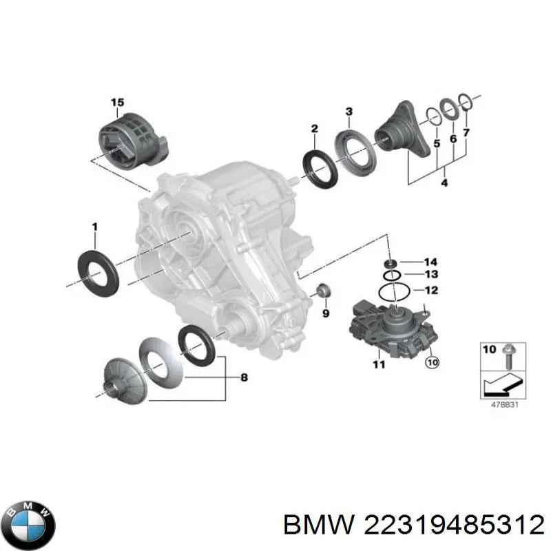 Балка крепления коробки передач BMW 22319485312 цена, от 86.15 USD