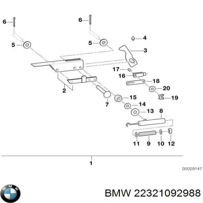 Купить 22321092988 BMW Крепление трансмиссии