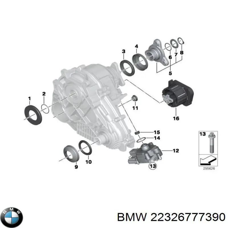 22326777390 BMW coxim (suporte traseiro de motor)
