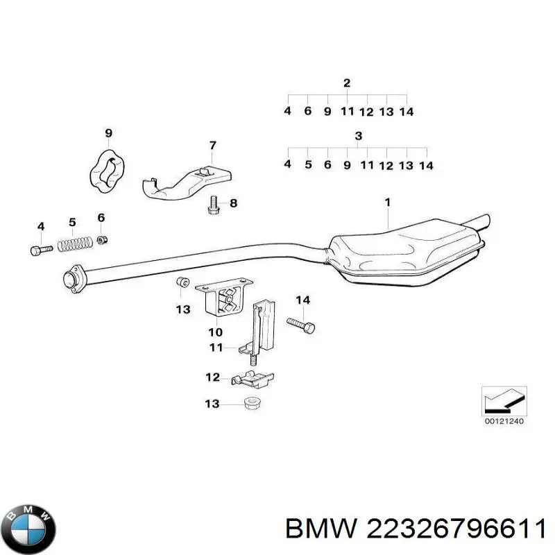 Купить 22316796611 BMW Крепление трансмиссии