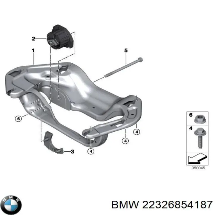 Купить 22326854187 BMW Балка крепления коробки передач