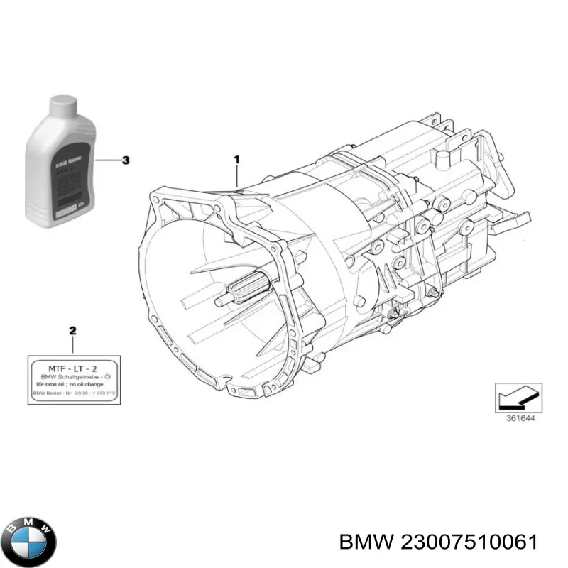 23007510061 BMW caixa de mudança montada (caixa mecânica de velocidades)