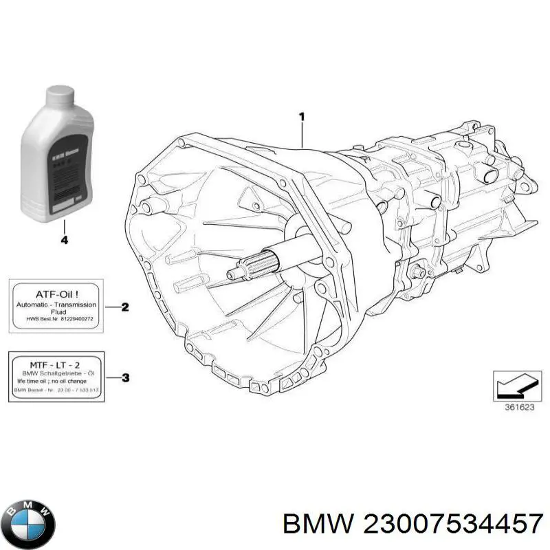 23007534457 BMW caixa de mudança montada (caixa mecânica de velocidades)