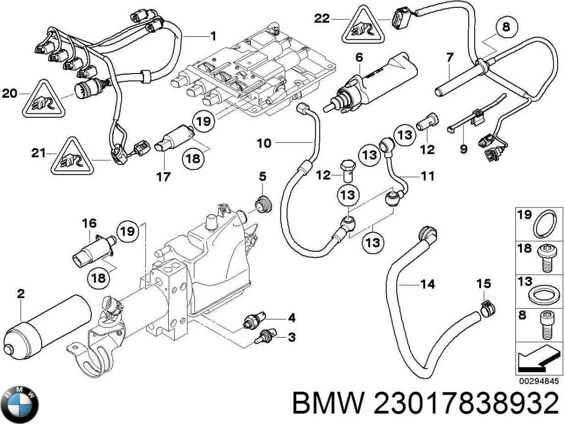 Пробка поддона двигателя 23017838932 BMW