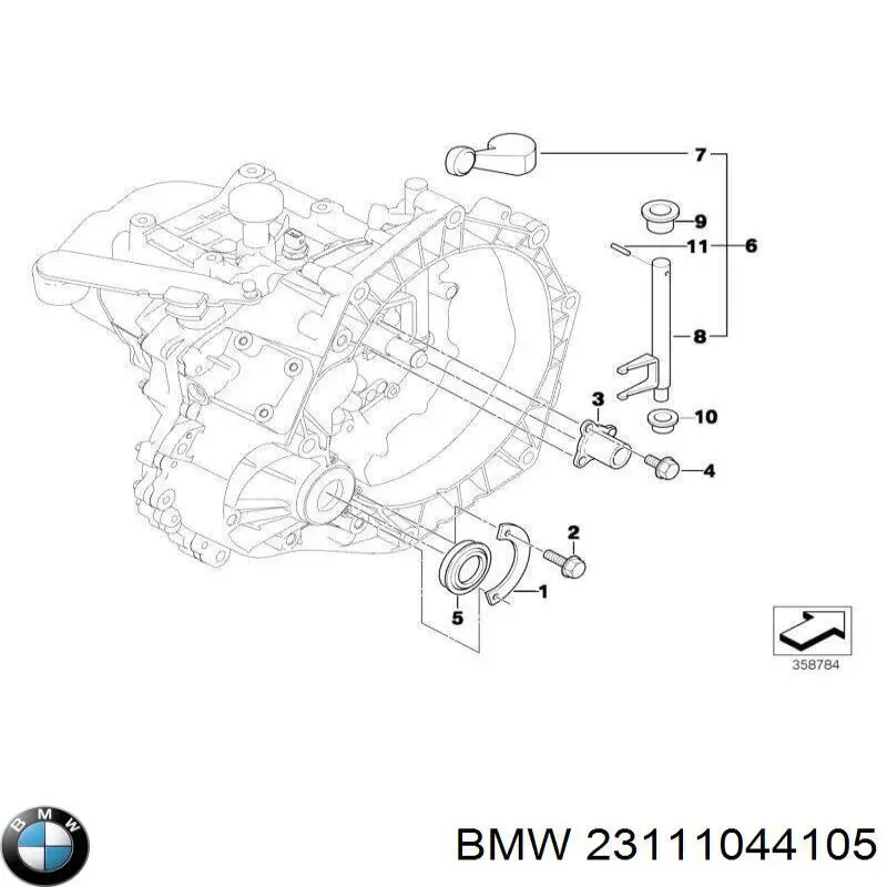 23111044105 BMW направляющая первичного вала кпп