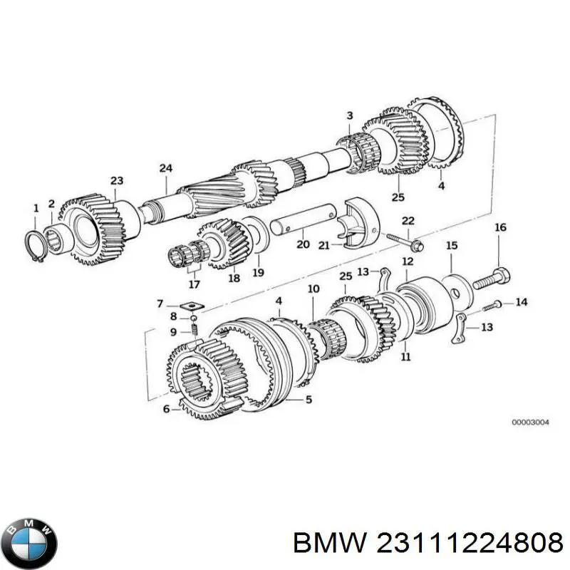 Подшипник промежуточного вала КПП на BMW 7 (E32) купить.