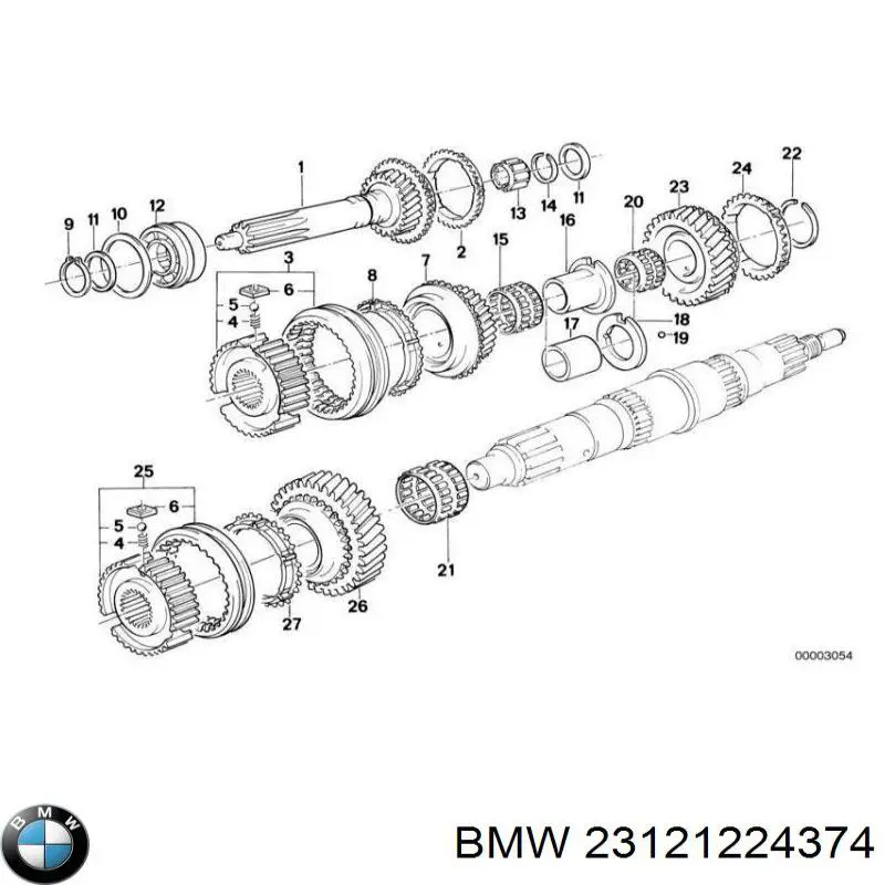 Подшипник шестерни 5-й передачи КПП 23121224374 BMW