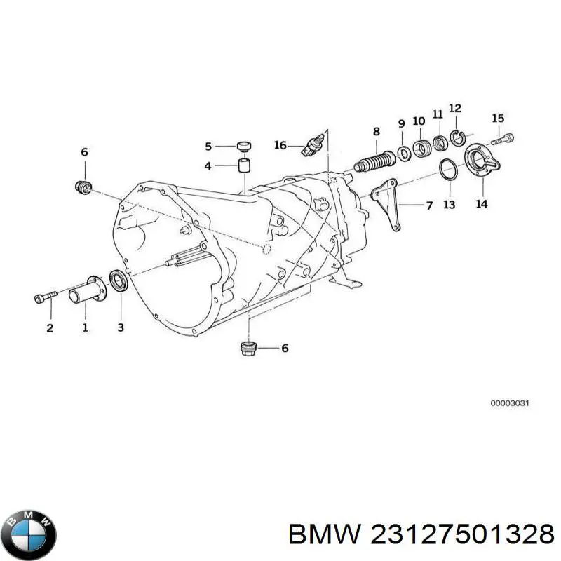 Сальник коленвала двигателя передний 23127501328 BMW