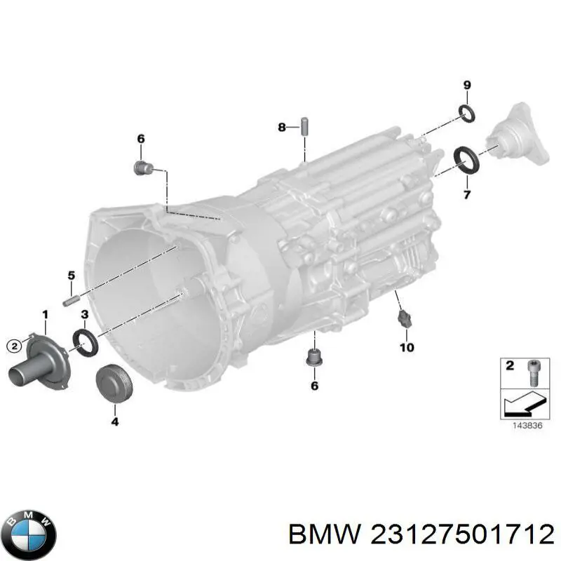 Сальник АКПП/КПП (входного/первичного вала) BMW 23127501712