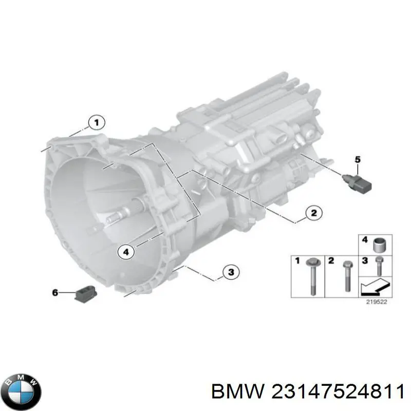 Interruptor, piloto de marcha atrás 23147524811 BMW