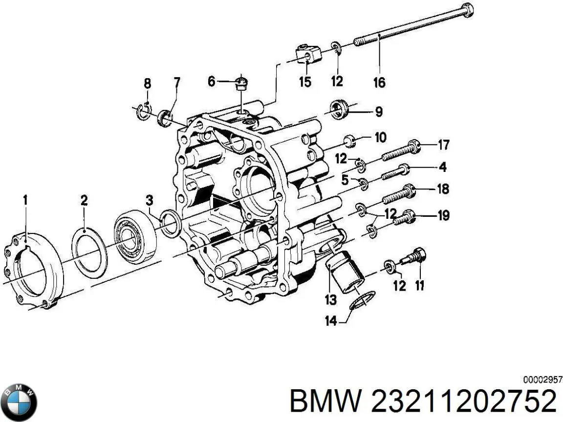 Сальник масляного насоса двигателя 23211202752 BMW