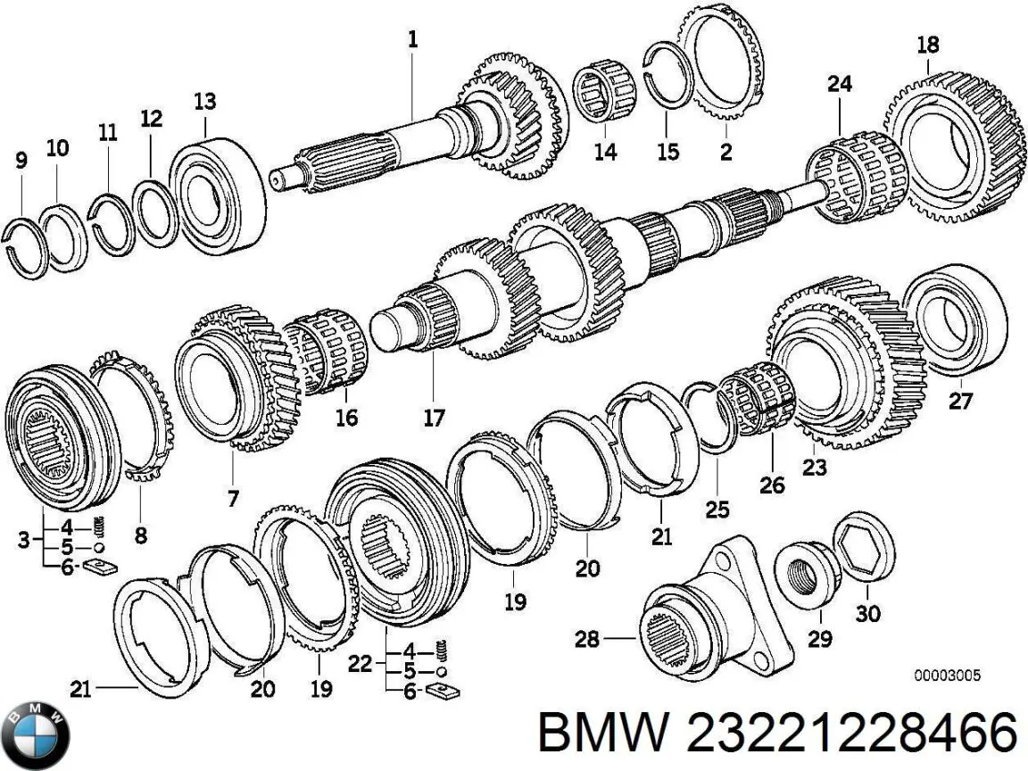 23221228466 BMW anel de sincronizador