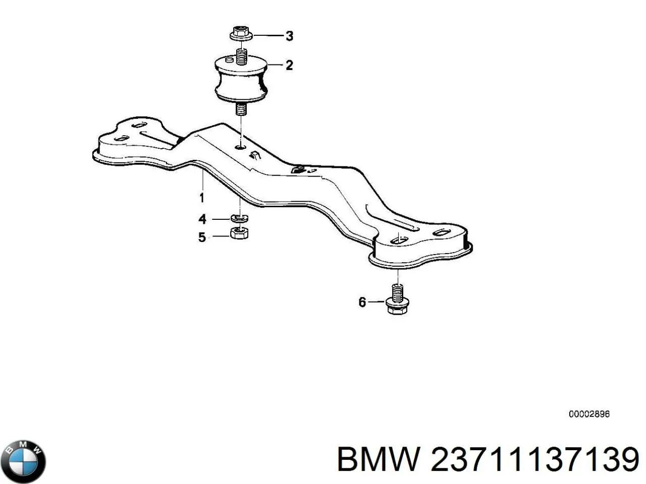 Подушка коробки передач 23711137139 BMW