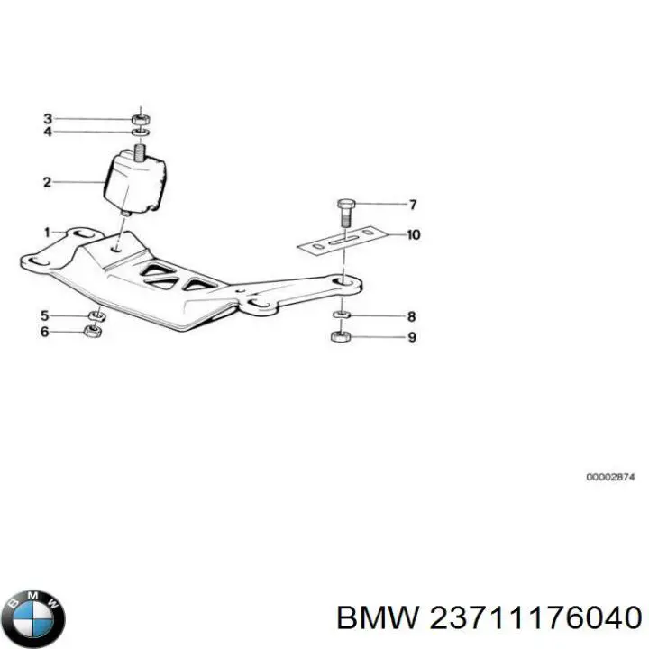 23711176040 BMW подушка трансмиссии (опора коробки передач)