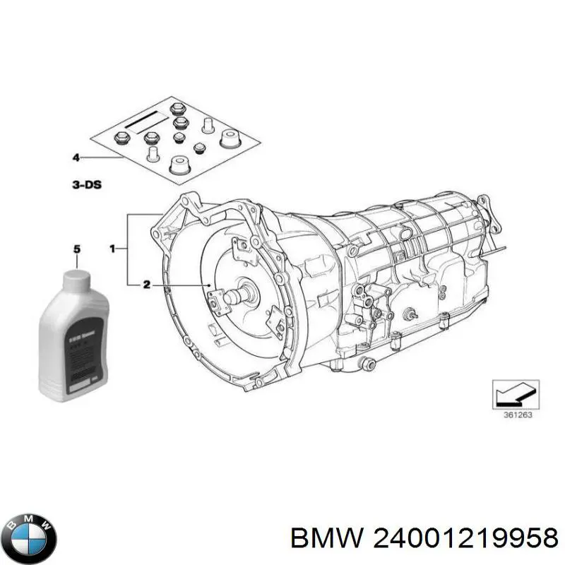 24001219958 BMW caixa automática de mudança montada