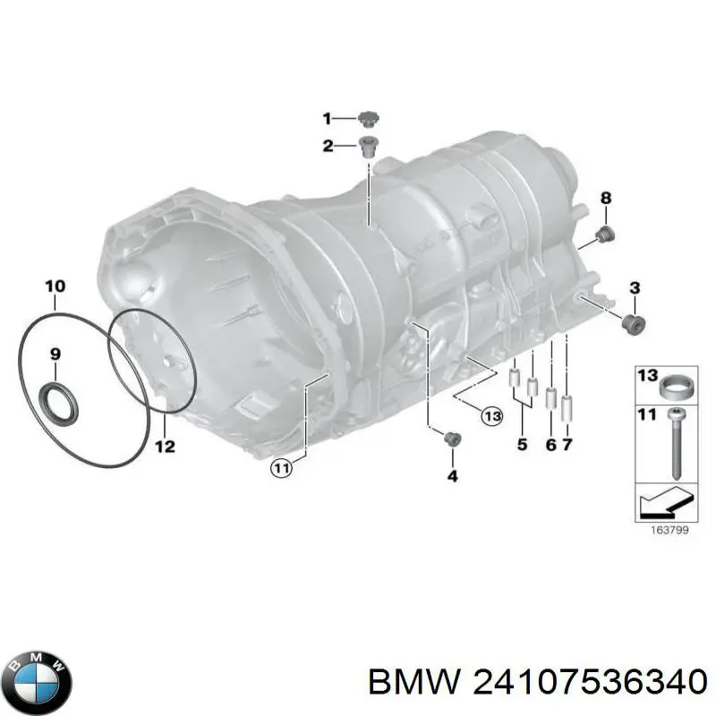 24107536340 BMW kit de reparação da caixa automática de mudança