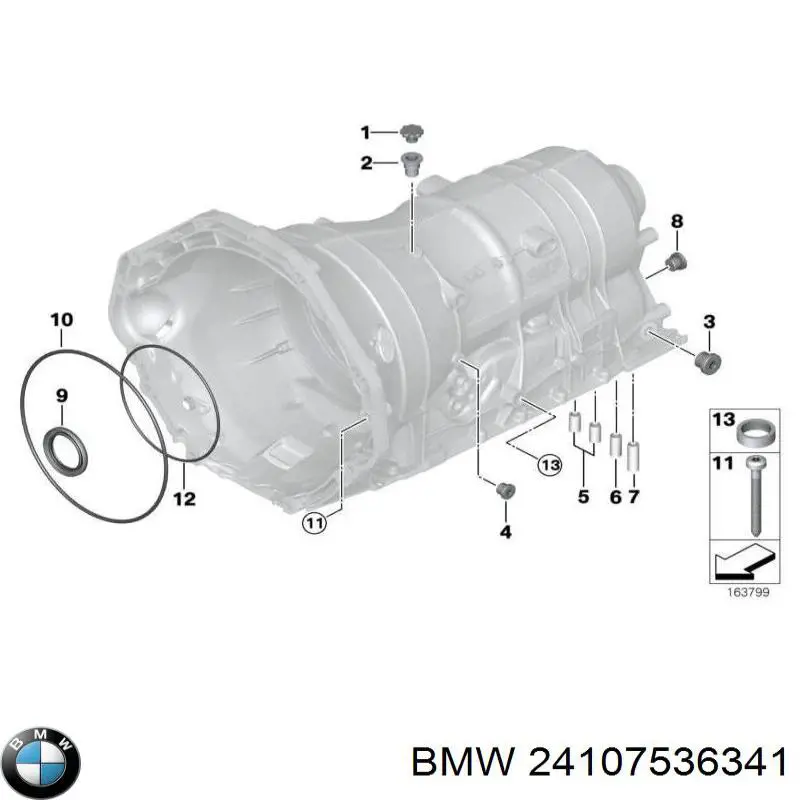 Ремкомплект АКПП BMW 24107536341