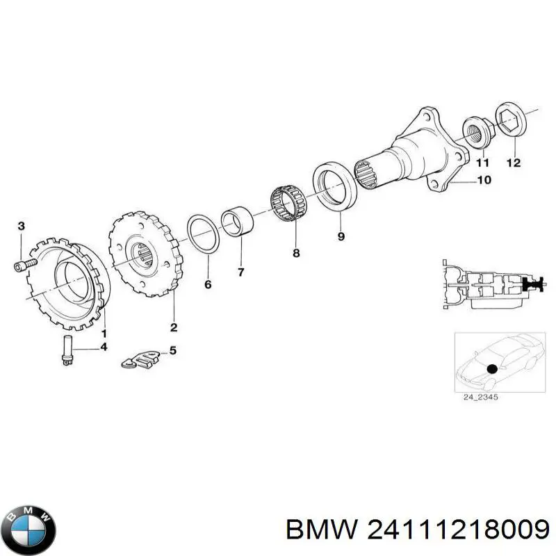 24111218009 BMW Сальник коленвала двигателя, передний