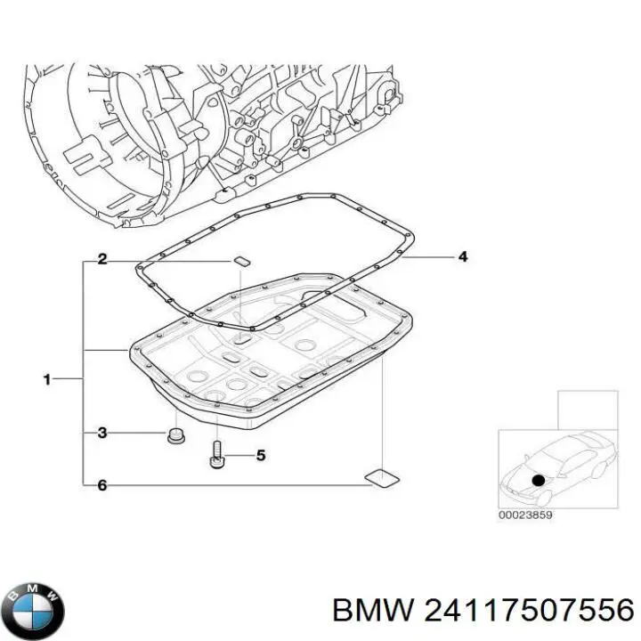 Поддон двигателя 24117507556 BMW