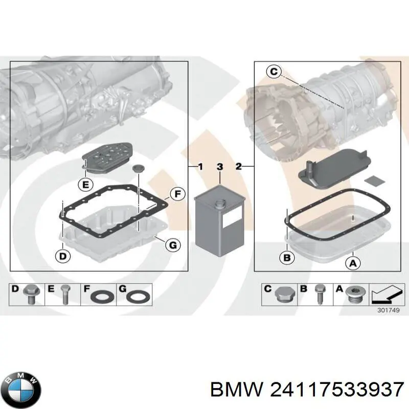 Купить 24117533937 BMW Пробка поддона двигателя