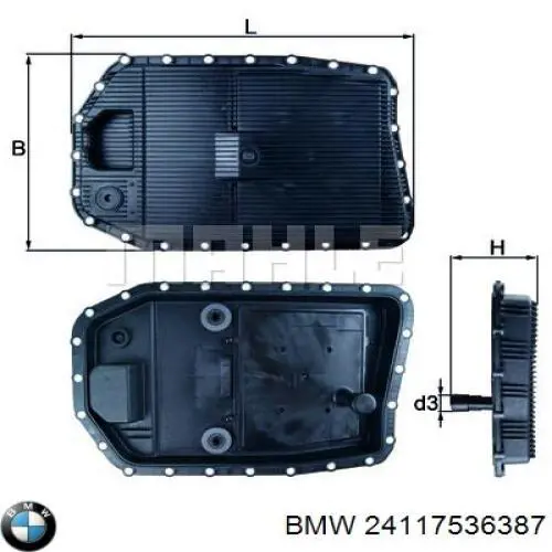 Фильтр коробки автомат BMW 24117536387 цена, от 87.80 USD