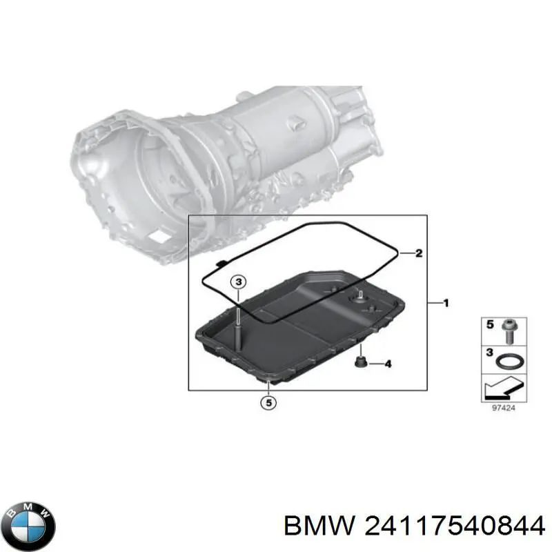 24117540844 BMW vedante de panela da caixa automática de mudança/caixa mecânica de mudança
