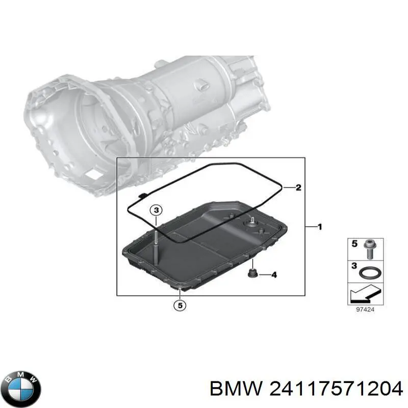 Купить 24117571204 BMW Прокладка поддона АКПП/МКПП