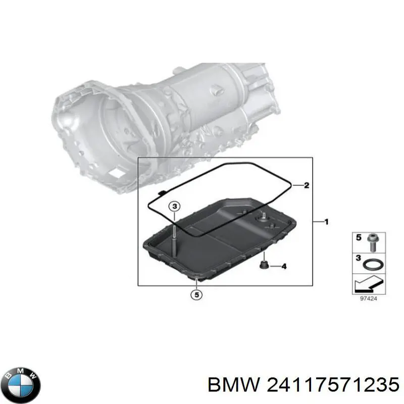 Прокладка піддону АКПП 24117571235 BMW