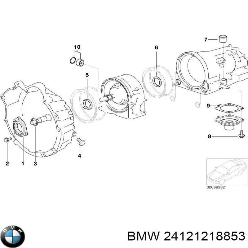 Сальник АКПП/КПП (входного/первичного вала) BMW 24121218853