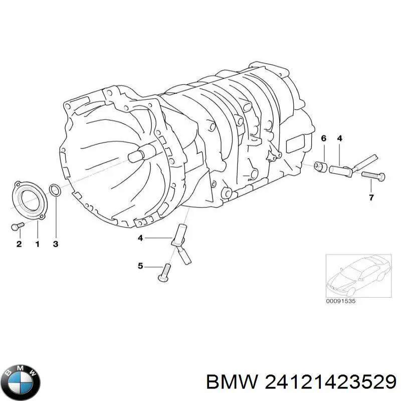 Сальник АКПП/КПП (входного/первичного вала) на BMW 3 (E46)