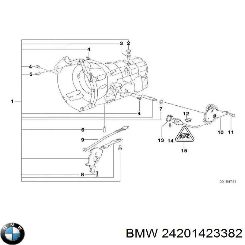24201423382 BMW vedação da caixa automática de mudança (de árvore de saída/primária)