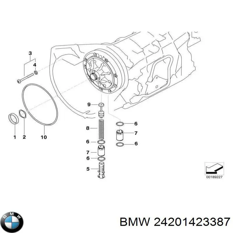 Прокладка крышки маслозаливной горловины 24201423387 BMW