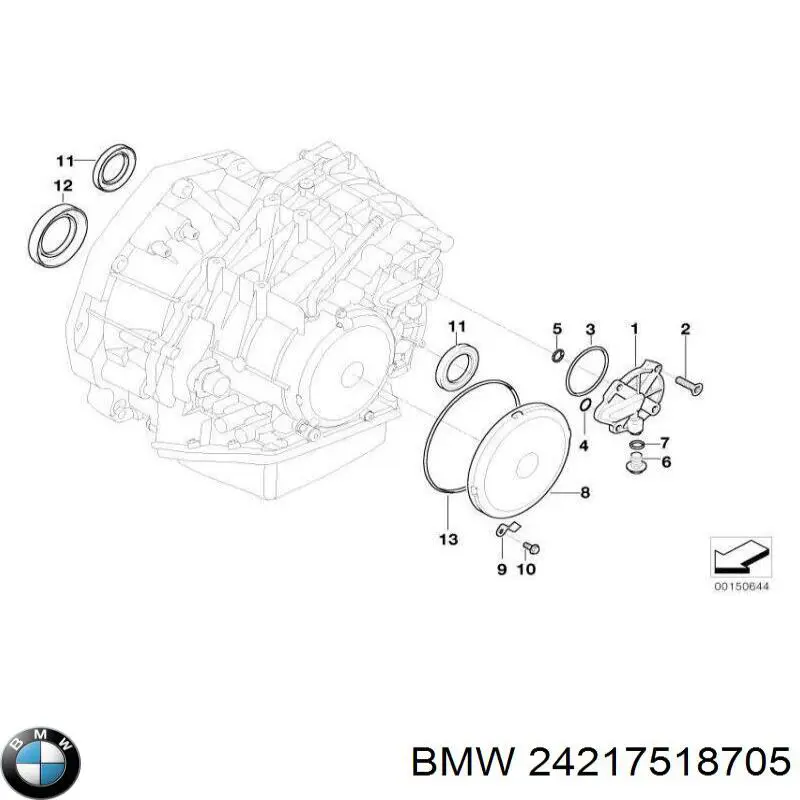 24217518705 BMW сальник распредвала двигателя