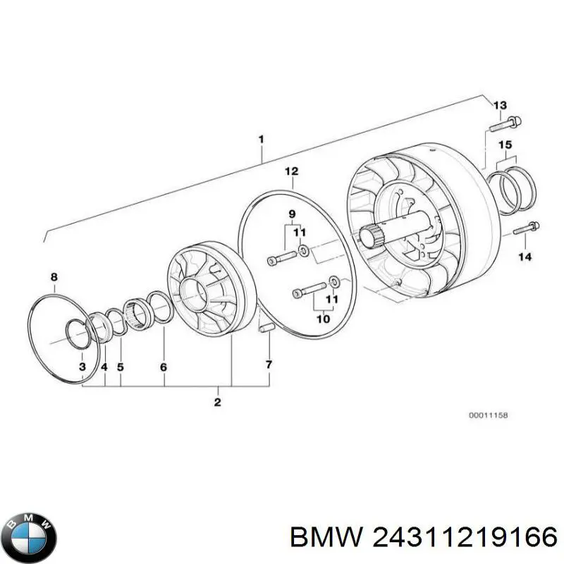 Купить 24311219166 BMW Уплотнение (кольцо) масляного насоса АКПП