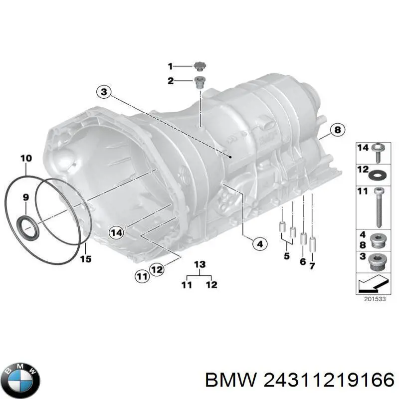 Уплотнение (кольцо) масляного насоса АКПП 0734313064 ZF Parts