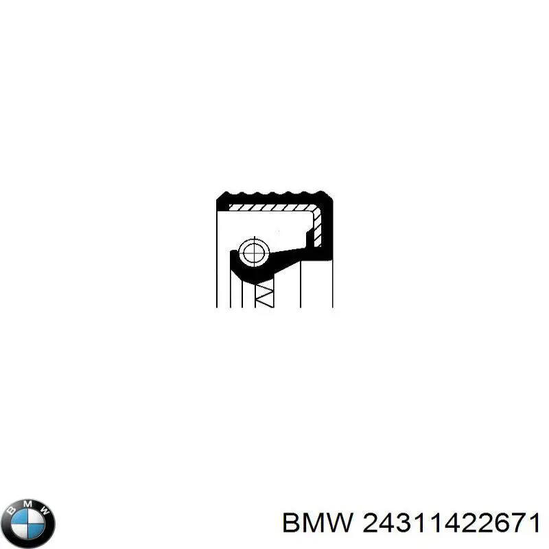 24311422671 BMW сальник акпп/кпп (входного/первичного вала)