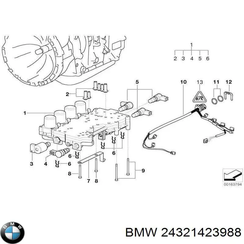 24321423988 BMW регулятор давления масла акпп