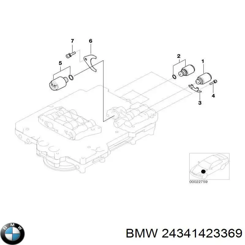 Регулятор давления топлива в топливной рейке BMW 24341423369