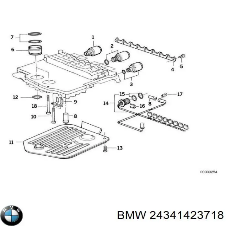 Регулятор давления топлива в топливной рейке BMW 24341423718