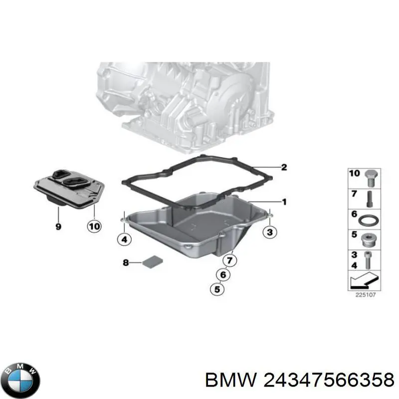 24347566358 BMW filtro da caixa automática de mudança